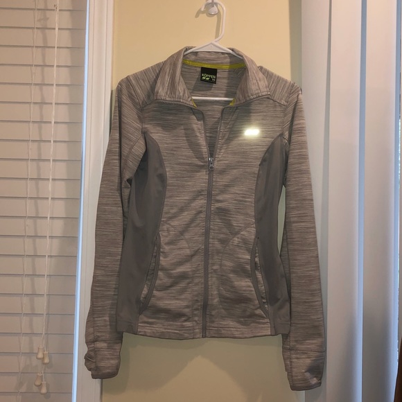 ⚡️KOPPEN Yoga Jacket Zip Up Gray XS Gym Athleisure - Picture 2 of 11